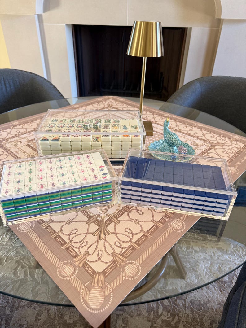 DISCOUNTED - Less Than New - Acrylic Display Box For Mahjong Tiles (Box Only) image 1