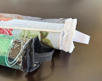 35" or 24" Clear Mat Bag, White or Black