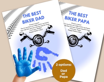 Father's Day Handprint Craft for Kids, Dad's Handprint Art, World's Best Dad, DIY Father's Day Keepsake, Toddler’s Activity, Preschool Fun
