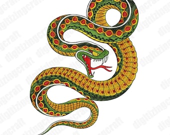 Snake embroidery design file