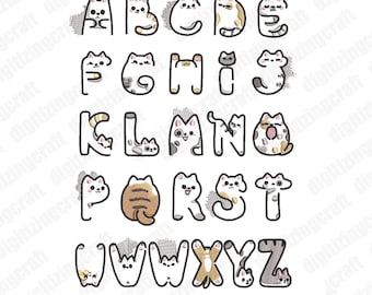 Alphabets Cat Edition, Stickdatei,Stickmuster,Stickmuster,Stickmuster,Stickmuster,Stickmuster,Stickmuster,Stickmuster