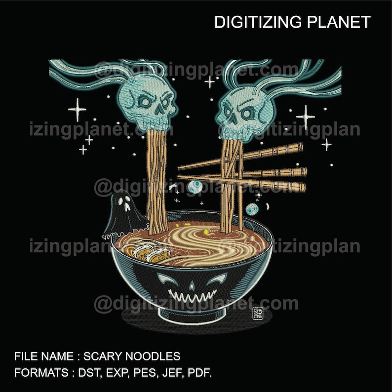 Scary Noodles – 1 Files/2 Sizes (left Chest and Jacket Back) - Etsy