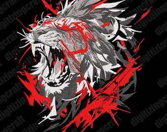 Lion Roar Embroidery Design File