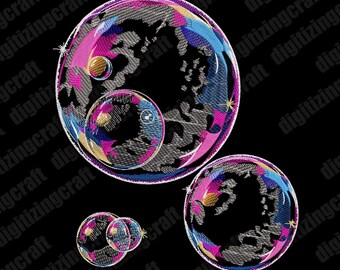 Bubble Embroidery Design File,water bubble,droplets,bubbles