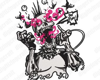 rockstar,Hip hop singfer,punk, embroidery design file