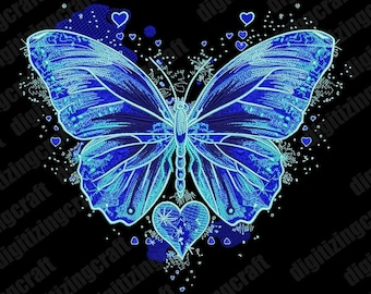 Glowing Butterfly embroidery design file,butterfly