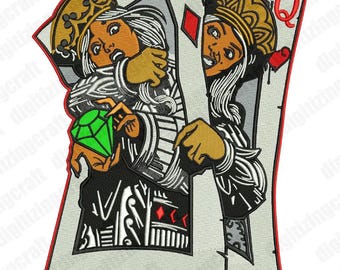 Queen Cards,diamond queen,queen pair,cards embroidery design,machine embroidery design