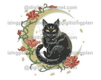 Cat on Moon – 1 Files/2 sizes (Left chest and Jacket Back)
