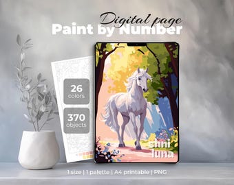 Peinture Par Numéros Adulte Cheval - Kit DIY 40x50cm - Toile Numérotée Pour Débutants Et Confirmés - Décoration Murale Apaisante