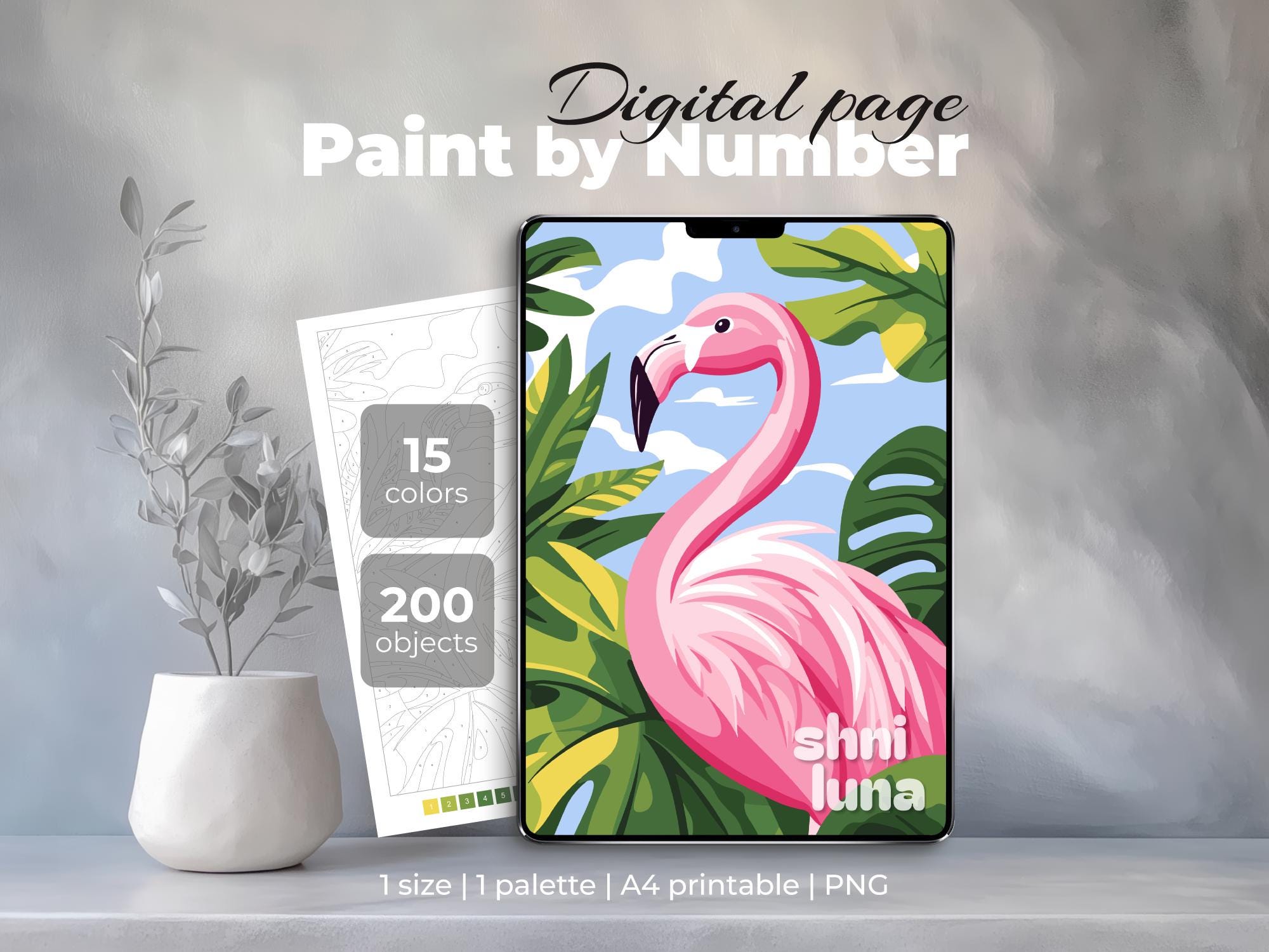 Flamingo Number - Etsy
