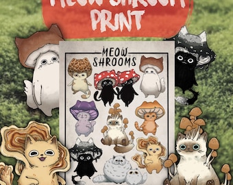 Meow Shrooms - 8.5x11"