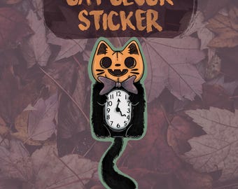 Cat Clock -Vinyl stickers