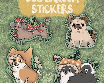 Dog Shroom Stickers
