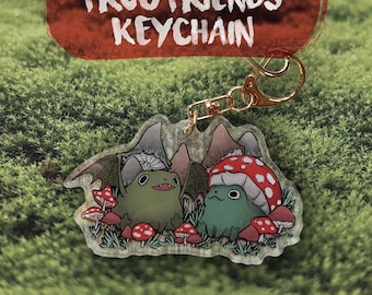SALE - Frog Friends Keychain