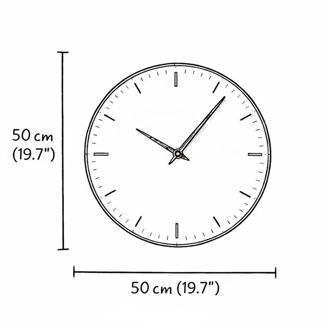 Modern Wooden Wall Clock, Silent Nonticking Black Walnut Home Decor