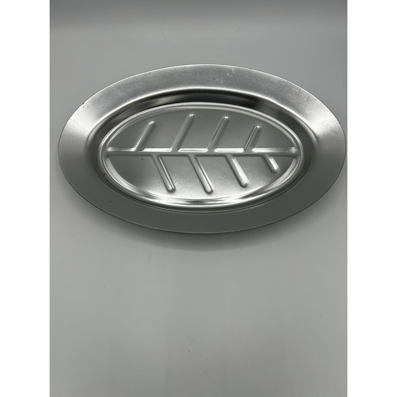 ヴィンテージ 鋳造アルミニウム 魚肉サービングプラッター グリル