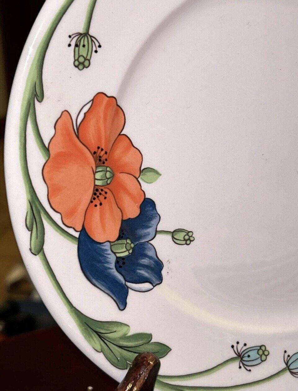 Villeroy and Boch Amapola 8-1/4” Salad Plate Poppy Floral Spring