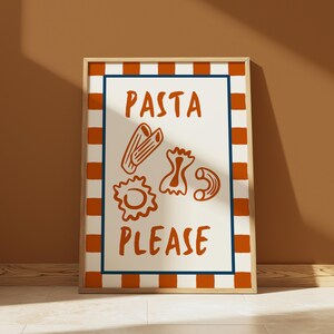 Pasta Please Wall Art – Fun Italian Kitchen Decor Printable