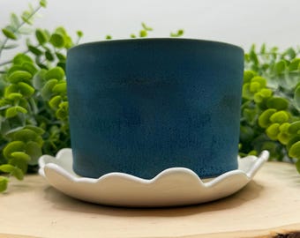 Blue Cloud Hand Thrown Ceramic Planter