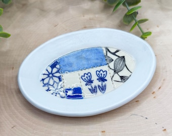 Quilted Ceramic Trinket Dish