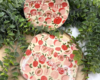 You're Sweeter than a Peach! Ceramic Trinket Dish