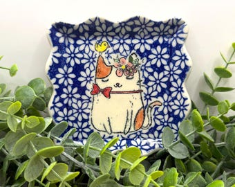 Fancy Cat Trinket Dish