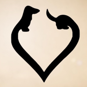 Dachshund Heart Vinyl Decal: Car, Laptop, and More