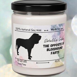 Funny Bloodhound Dog Mom Gift Candle - Soy Wax Scented Candle, 9 OZ