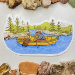 Küsten Hummer Aufkleber - Neuengland Angeln Kunst - Nautische Wildtier Aufkleber - Wasserflasche Laptop Aufkleber