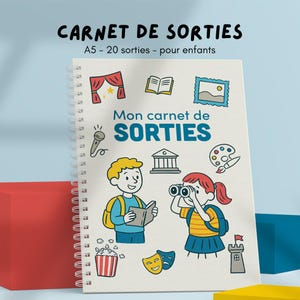 Carnet de sorties enfant | Souvenir d’activités | Cadeau enfant original | Journal d’aventures | Carnet à compléter