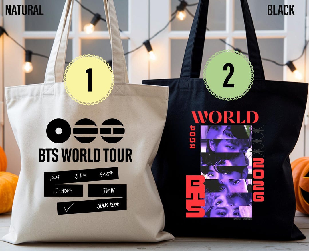 World Tour BTS Tote Bag , Concert Tour 2026 Music Bag - Etsy