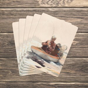 Cartas de pôquer para pesca, cartas de pesca para pescador, lembrancinhas de festa, presente de pesca, cartas de pôquer para pescador ao ar livre, presente para homem pescador de robalo