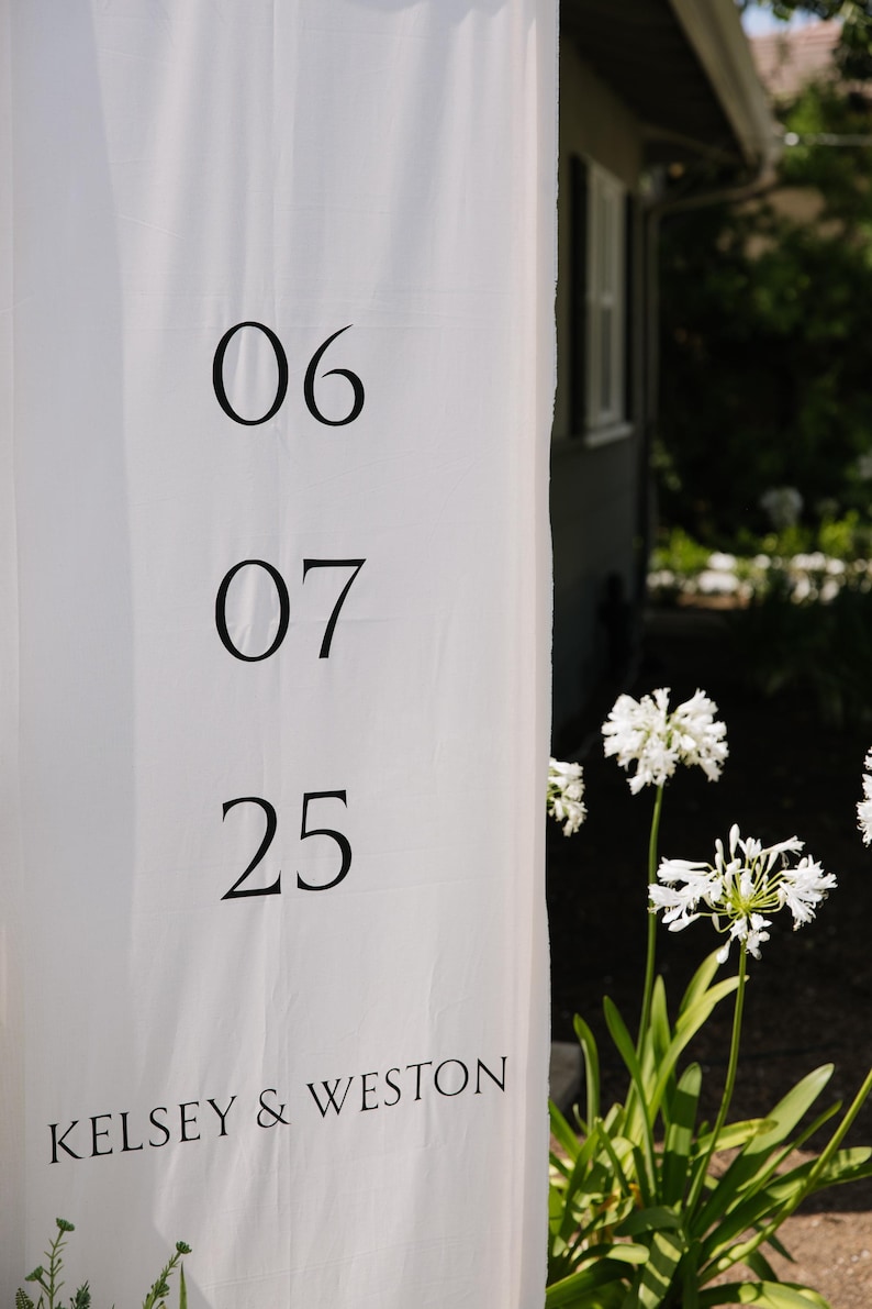 Custom Linen Welcome Sign: Custom Wedding, Memorial, or Birthday ...