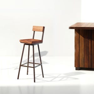 Tall Swivel Stool,Bar Stool, Adjustable, Wooden, Kitchen,Farmhouse, Bar Chair, Handmade Bar Stool, 360 swivel stool, swivel counter stool