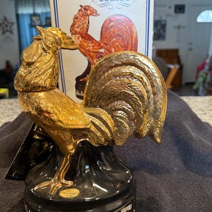 1969 the Golden Rooster Ezra Brooks Decanter - Etsy