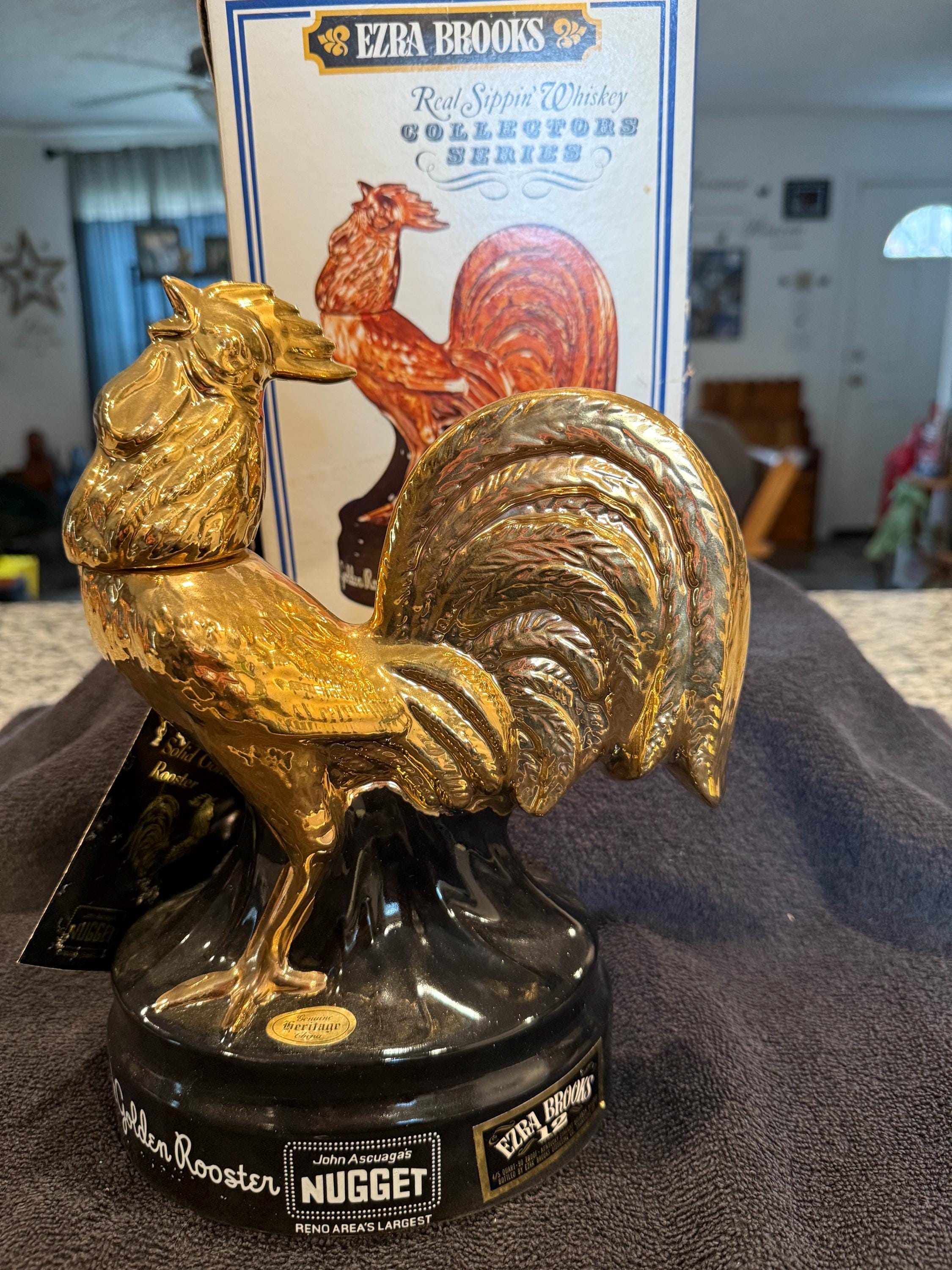 1969 the Golden Rooster Ezra Brooks Decanter - Etsy