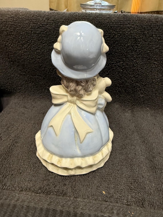 Vintage Ceramic Girl Holding A Teddy Bear Figure - Etsy