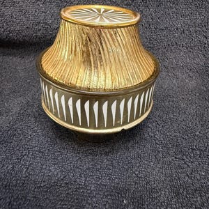 Vintage Avon Gold/White Candle Holder