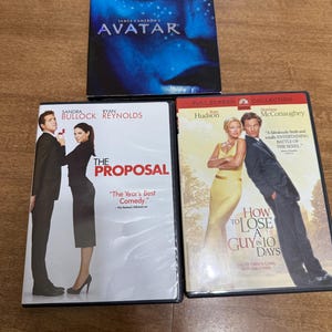 Lot of 3 Dvd’s The Proposal, Avatar, How To Lose A Guy In 10 Days
