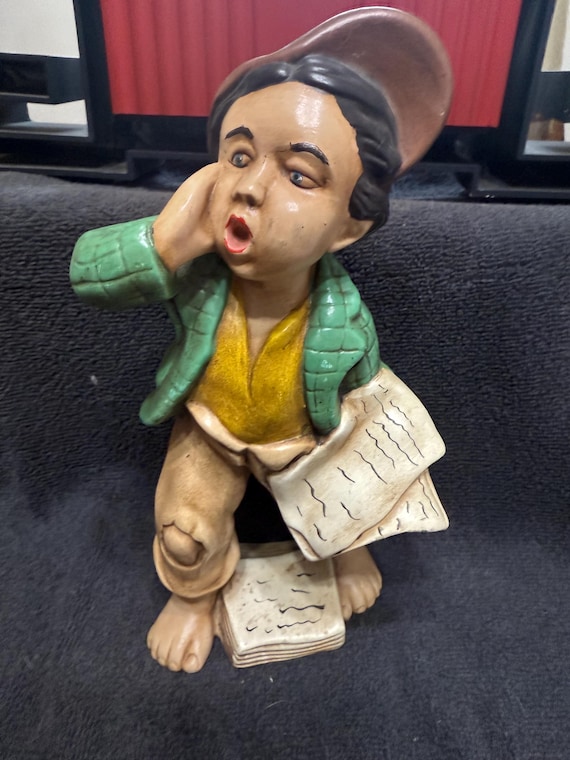 マドロス少年 石膏像 ヴィンテージ 置物 ドイツ 陶器の石膏像 オブジェ