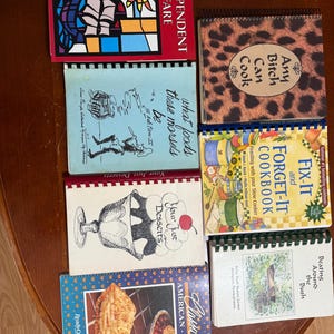 Vintage 1970-2000 Paperback Spiral Cookbooks