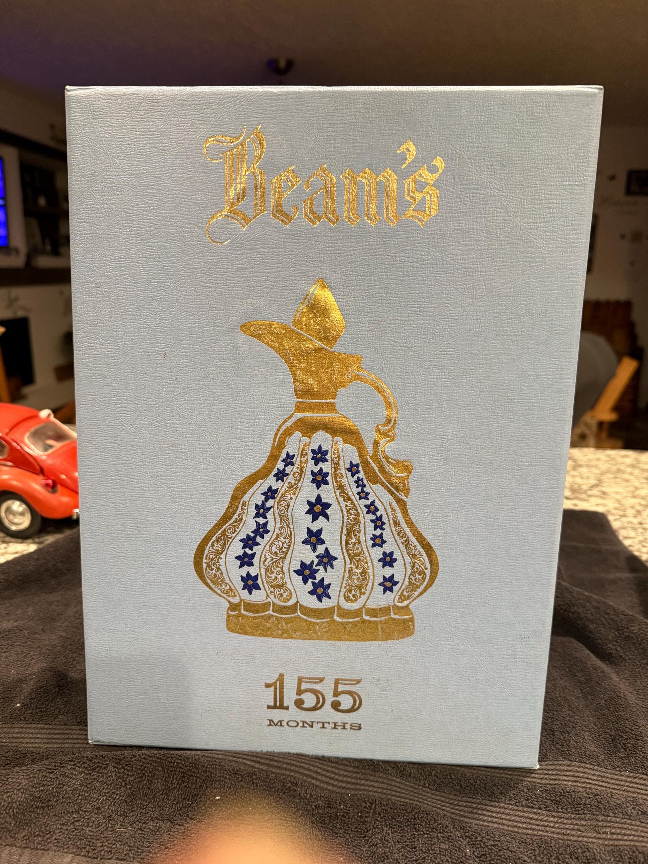 1970 Jim Beam's 155 Month Blue/gold Decorative Decanter - Etsy