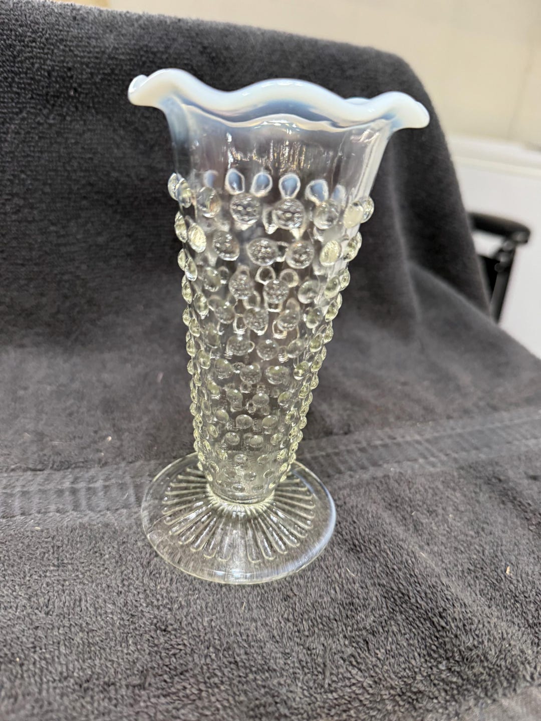 Vintage Fenton Hobnail Fluted Vase - Etsy
