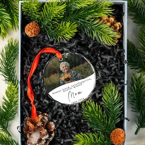 Personalized Photo Memorial Ornament: Ceramic, Acrylic or Glass Keepsake