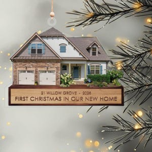 Personalized New Home Ornament 2026: Custom Address Christmas Keepsake