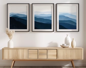 Set di stampe artistiche ad acquerello delle Smoky Mountain: Trittico degli Appalachi