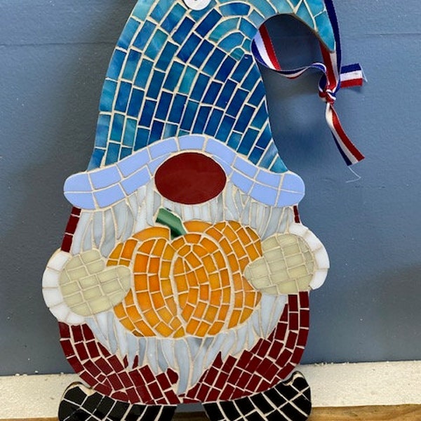 Stained Glass Mosaic Gnome