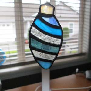 set of 2 stained glass ornaments image 3
