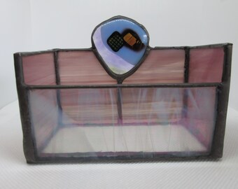 Mauve business card holder