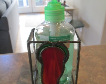 Hand Sanitizer custom stained glass Chili Pepper holder